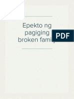 epekto ng broken family sa mga kabataan